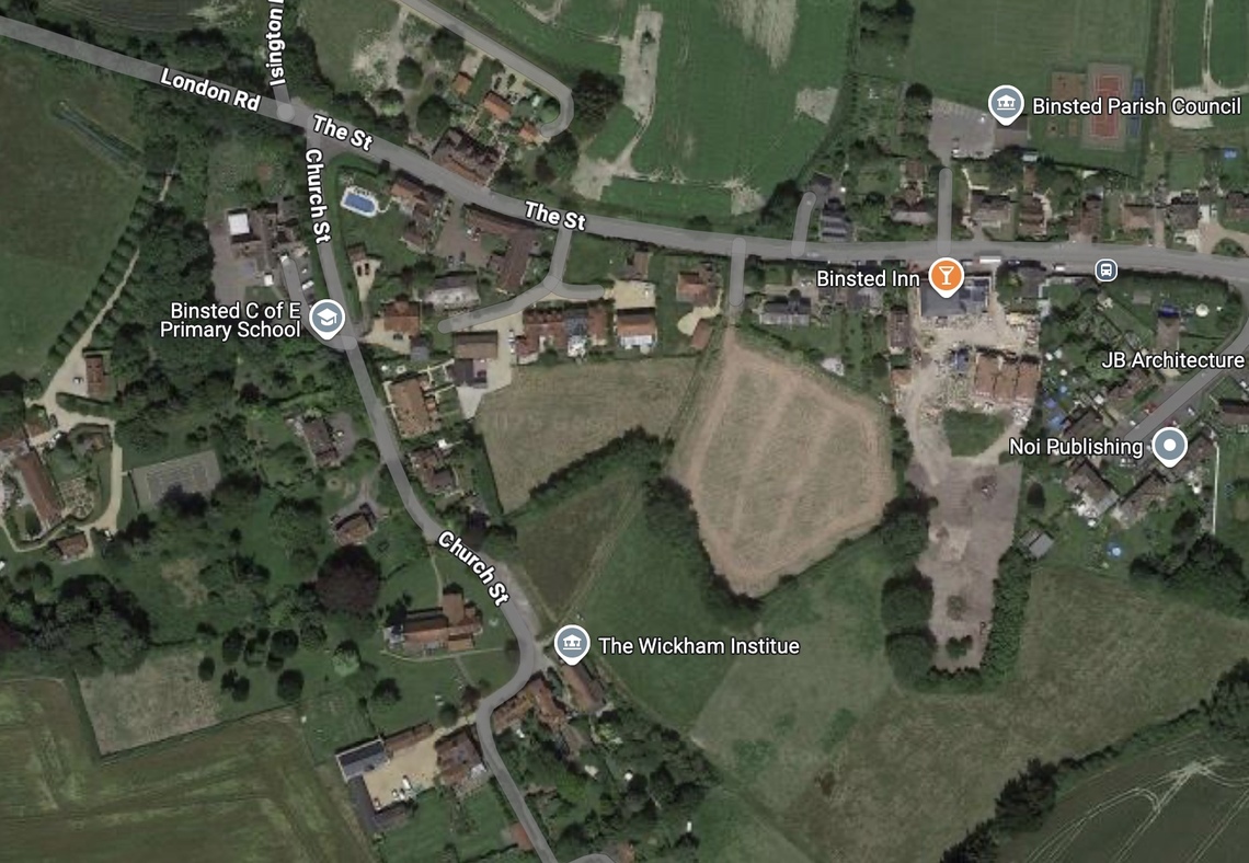 Shots showing location of the Wickham